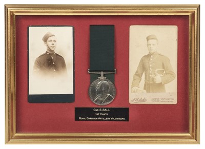 Lot 304 - Volunteer Force Long Service Medal, Gunner S Ball 1st Hants