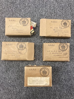 Lot 311 - WWII Medals. Five boxed sets