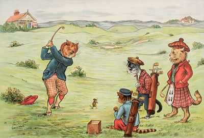 Lot 235 - Wain (Louis). A set of four golfing prints, circa 1920