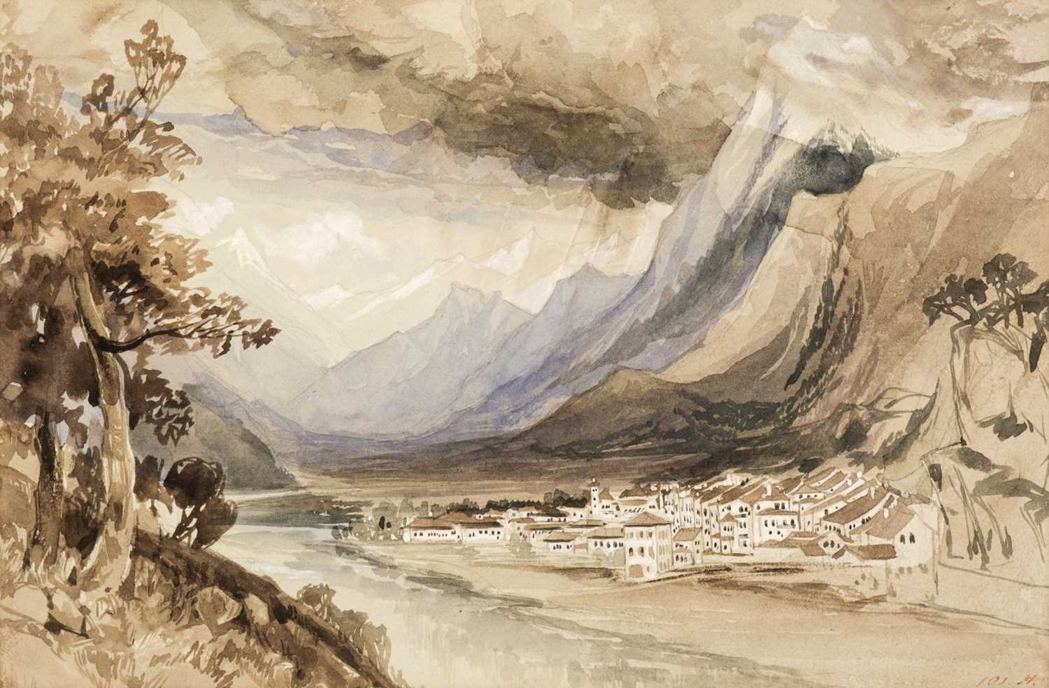 Lot 158 - Lear (Edward, 1812-1888). Saint Moritz, Switzerland, watercolour