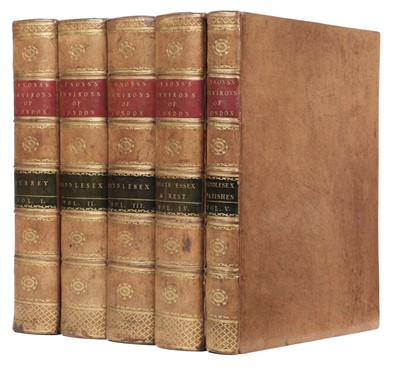 Lot 51 - Lyson (Daniel).  The Environs of London ... within Twelve Miles of that Capital, 5 vols., 1796-1800