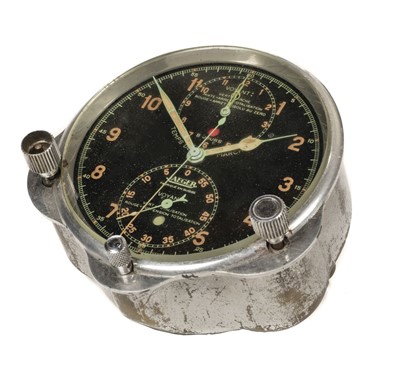 Lot 75 - Jaeger Voyant 8-Day Chronograph. A rare aviation/motoring dashboard instrument, c. 1930s