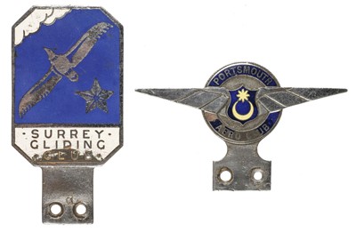 Lot 98 - Portsmouth Aero Club. A pre-war member’s club car badge, c. 1930s