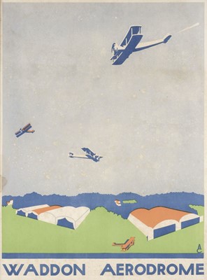 Lot 126 - Waddon Aerodrome. A rare early 20th-century poster, c. 1920