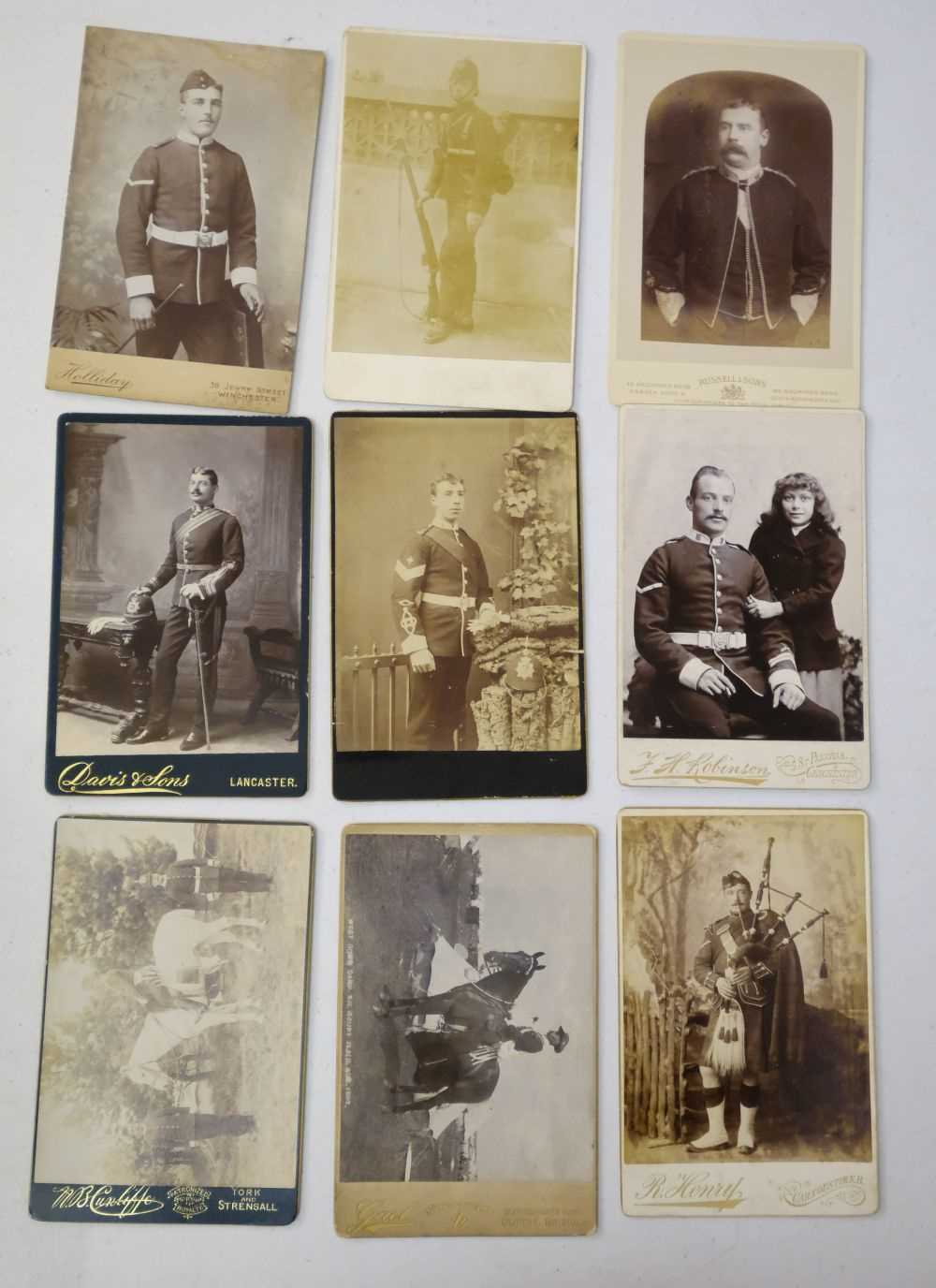 Lot 385 - Military Photographs. Victorian cabinet