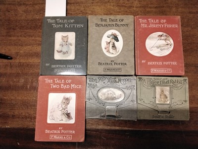 Lot 621 - Potter (Beatrix). The Story of a Fierce Bad Rabbit, 1st edition, [1906], & 19 other Beatrix Potter