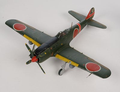 Lot 166 - Model Aircraft. A collection of WWII Japenese 1:48 model aircraft, comprising
