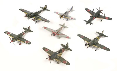 Lot 168 - Model Aircraft. A collection of WWII Japenese 1:48 model aircraft...