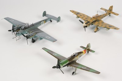 Lot 164 - Model Aircraft. A collection of WWII German 1:48 model aircraft...