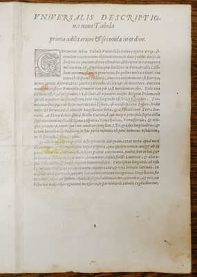 Lot 164 - World. Ruscelli (Girolamo), Orbis Descriptio, Venice [1561]