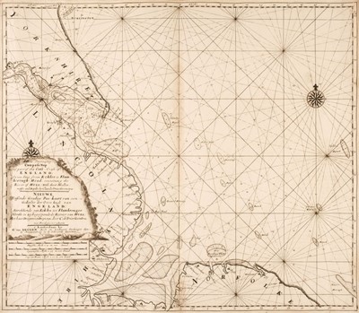 Lot 137 - Sea Chart. Van Keulen (G.), A New Enereasing Compass Map of the East-Coast of England..., 1760