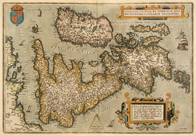 Lot 87 - British Isles. Ortelius (Abraham), Angliae, Scotiae et Hiberniae sive Britannicar...,  1598