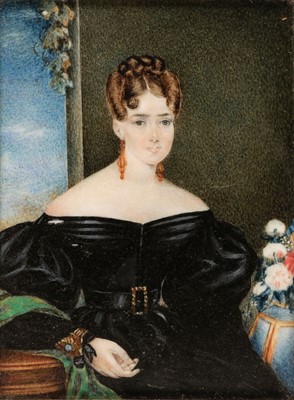 Lot 100 - Smith (Mrs, early 19th century). Portrait miniature of Jane Elizabeth Booth née Wylde, 1837
