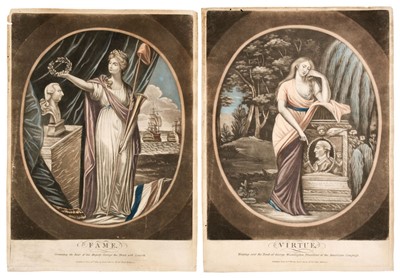 Lot 210 - Mezzotint Drolls. Virtue & Fame, Frans Anone, 1800