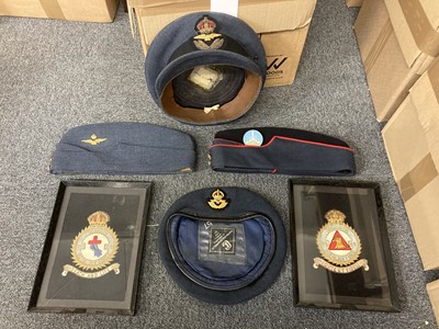 Lot 133 - WWII RAF. Headwear belonging to Flight Lieutenant B.E.J. Hyde RAF