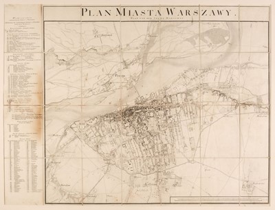 Lot 157 - Warsaw. Bach (Joseph), Plan Miasta Warszawy, Dresden 1809