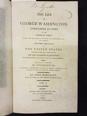 Lot 310 - Marshall (John). The Life of George Washington... , 5 volumes, 1st edition, London, 1804-07