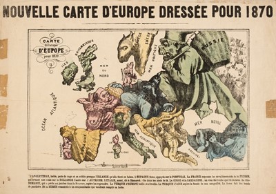 Lot 107 - Europe. Hadol (Paul), Nouvelle Carte D' Europe Dressée pour 1870, circa 1870