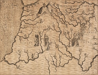 Lot 151 - Wales. Drayton (Michael), Two allegorical maps of Wales, circa 1612