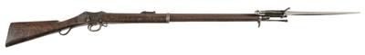 Lot 217 - Rifle. A 19th-century Martini Henri rifle and bayonet