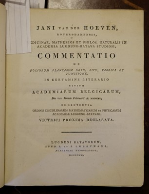 Lot 363 - Hoeven (Jan van der). A collection of 19 of Hoeven's works bound in two volumes, 1820/1867