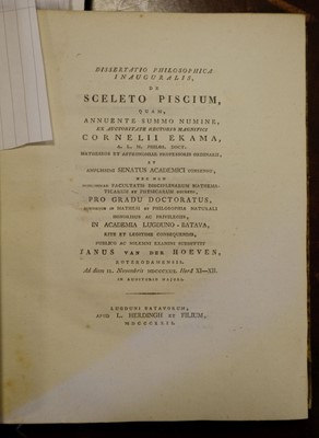 Lot 363 - Hoeven (Jan van der). A collection of 19 of Hoeven's works bound in two volumes, 1820/1867