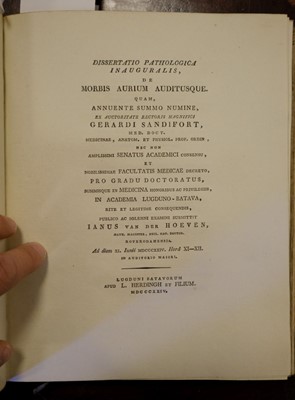 Lot 363 - Hoeven (Jan van der). A collection of 19 of Hoeven's works bound in two volumes, 1820/1867