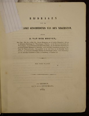Lot 363 - Hoeven (Jan van der). A collection of 19 of Hoeven's works bound in two volumes, 1820/1867