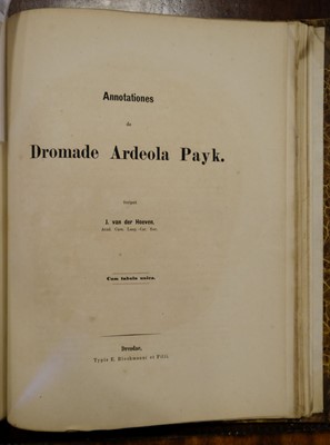 Lot 363 - Hoeven (Jan van der). A collection of 19 of Hoeven's works bound in two volumes, 1820/1867