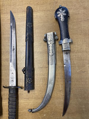 Lot 206 - Kris. An Indonesian kris and various edged weapons