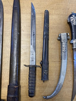 Lot 206 - Kris. An Indonesian kris and various edged weapons