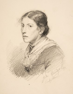 Lot 151 - Girardet (Jules, 1856-1946). Portrait of a woman, 1879