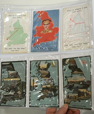 Lot 115 - Map Postcards. A large collection of approximately 240 postcards, early - mid-20th-century