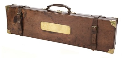 Lot 198 - Gun Case. A fine 1930s leather and brass shotgun case by D.B. Crockart