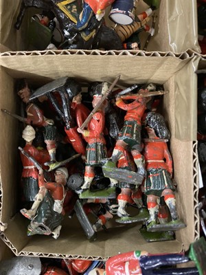 Lot 207 - Lead Soldiers. A large collection of Britain's lead soldiers