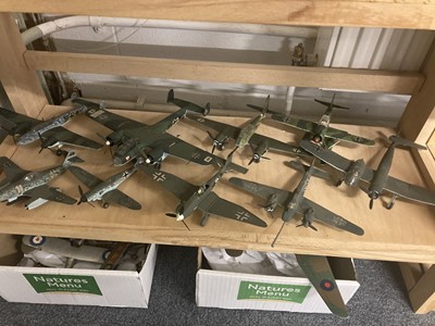 Lot 144 - Model Aircraft. A large collection of kit built model aircraft