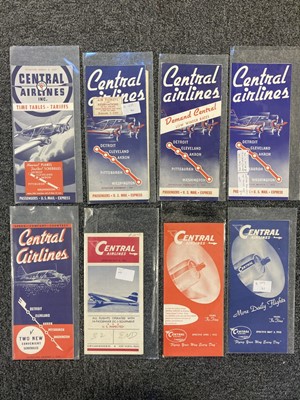 Lot 41 - Civil Aviation Timetables. A collection of American timetables...