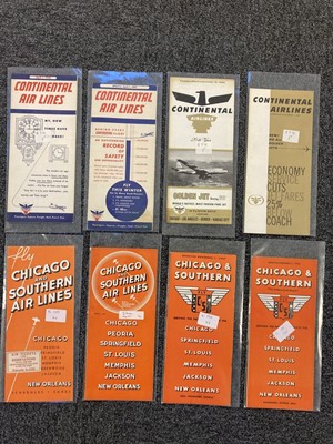 Lot 43 - Civil Aviation Timetables. A collection of American timetables...