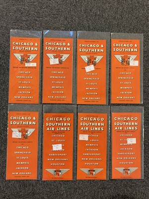 Lot 43 - Civil Aviation Timetables. A collection of American timetables...