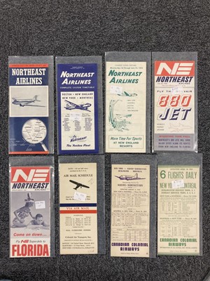 Lot 47 - Civil Aviation Timetables. A collection of American timetables...