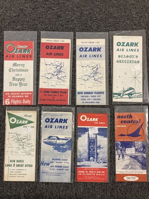 Lot 48 - Civil Aviation Timetables. A collection of American timetables...