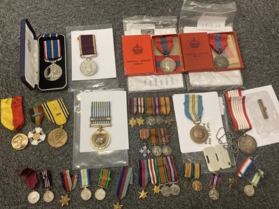 Lot 297 - Mixed Medals. Victorian Army Long Service and other medals