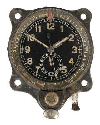 Lot 79 - Luftwaffe. WWII Bo-uk-1 Dashboard Clock Circa 1940