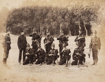 Lot 368 - Bloomsbury Rifles. A Victorian photograph album circa 1890-1900 plus scrap album