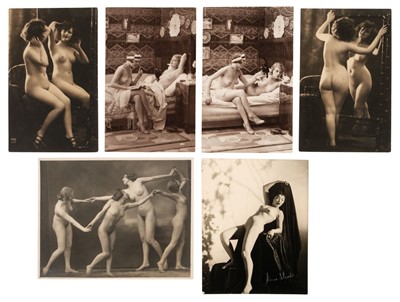 Lot 562 - Nudes. A group of 10 female nude real photo postcards, early 20th century