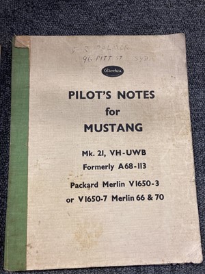 Lot 93 - Palmer (Joseph Richardson). An aviation collection of letters, flight manuals and other ephemera