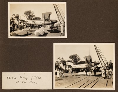Lot 60 - Fairey IIIF aircraft at Khartoum. An album of 31 photographs, dated February 1929