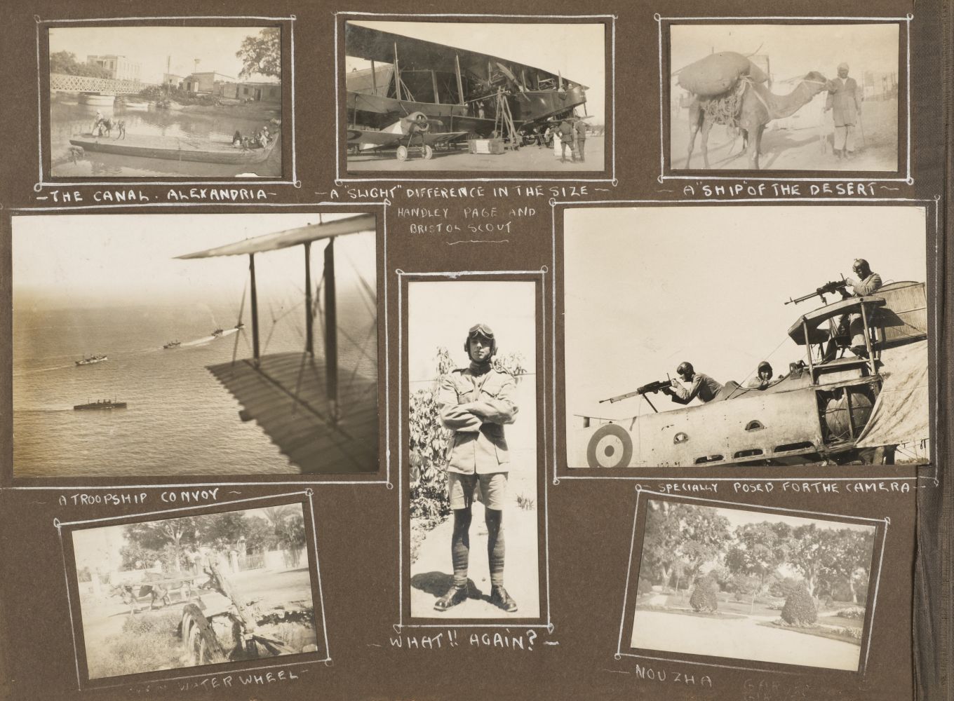 World War I Egypt. An album containing approximately 200 photographs of...