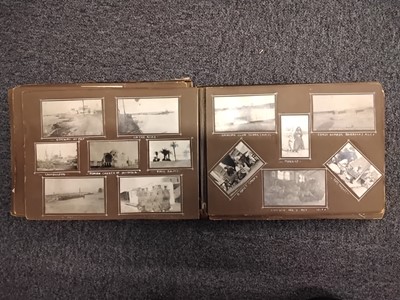 Lot 129 - World War I Egypt. An album containing approximately 200 photographs of Aboukir aerodrome and camp