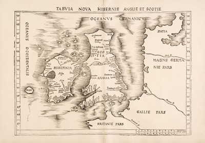 Lot 96 - British Isles. Waldseemuller (Martin), Tabula Nova Hibernie Anglie et Scotie, Strasbourg, 1513